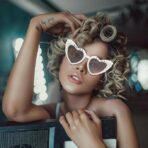 Ochelari Decorativi, Embo, Model Bride to Be, cu Perle, pentru Nunta, din PC, 15.3 x 5.7 x 14.5 cm, Alb - imagine 5
