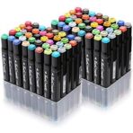 Suport De Depozitare, Embo, pentru Markere, Suport Pentru Stilouri, Cutie De Depozitare pentru Birou, Multi-Functionala, 80 Spatii, Alb/Negru - imagine 4