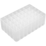 Suport De Depozitare, Embo, pentru Markere, Suport Pentru Stilouri, Cutie De Depozitare pentru Birou, Multi-Functionala, 60 Spatii, Alb/Negru