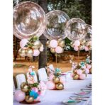 Suport de Masa pentru Baloane, Embo, Accesoriu Decorativ, din Plastic, 70 cm, Transparent - imagine 3