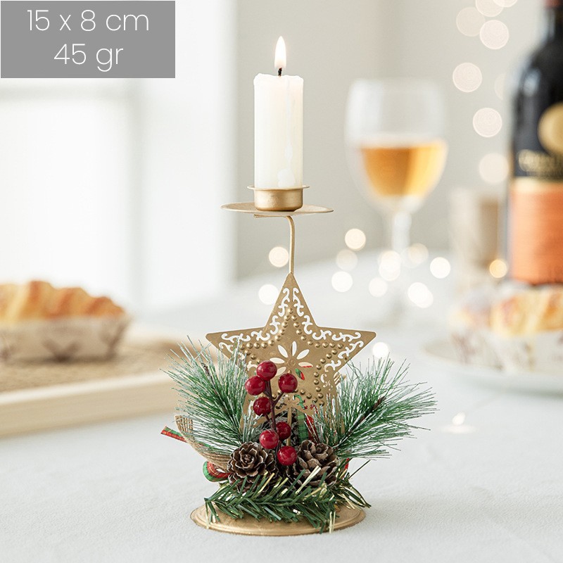 suport-decorativ-pentru-lumanare-de-craciun-flippy-ornament-pentru-lumanare-model-stea-aurie-cu-cren-68bffe4f11170.jpg Suport Decorativ pentru Lumanare de Craciun, Embo, Ornament pentru Lumanare, Model Stea Aurie cu Crengute de Brad, din Art Metal, pentru Masa, fara Lumanare 15 x 8 cm, Auriu - imagine 2