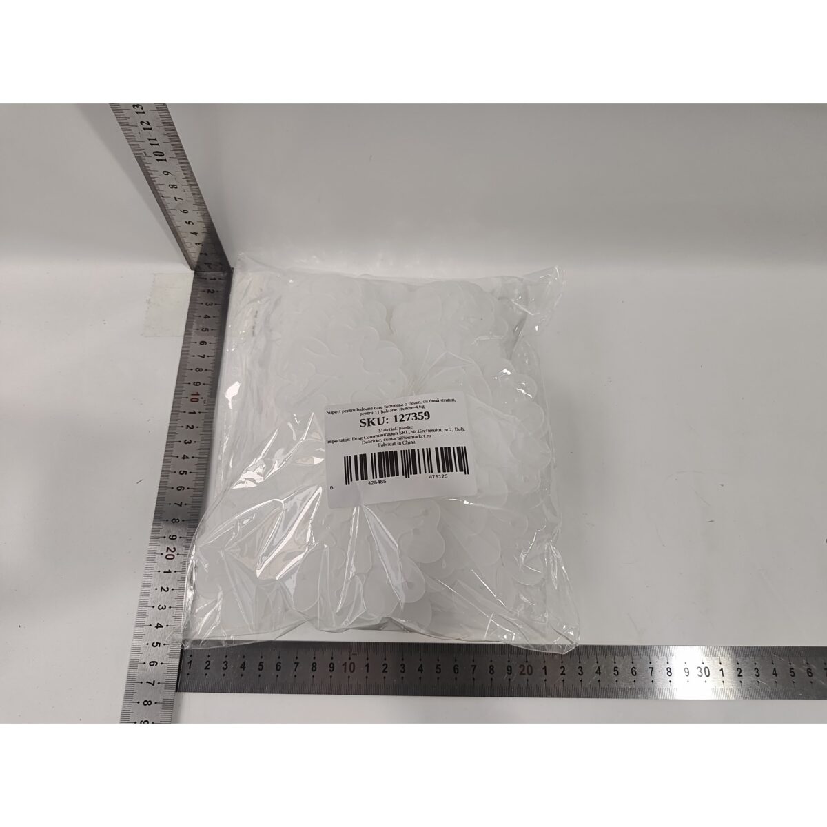 Suport pentru Baloane, Embo, Care Formeaza o Floare, cu Doua Straturi, pentru 11 Baloane, 8x8cm, 4.6g - imagine 2