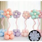 Suport pentru Baloane, Embo, care Formeaza o Floare, cu Un Singur Strat, pentru 6 Baloane, 6x6cm, 2.7g - imagine 5