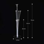 Suport pentru Baloane, Embo, cu Trei Straturi, pentru 7 Baloane, 70 cm, Transparent - imagine 2