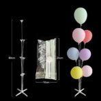 Suport pentru Baloane, Embo, Suport pentru 7 Baloane, pentru ziua de nastere, Nunta, Decor cu baloane, Recuzita, Compatibil cu Baloanele Standard, 80 cm, Alb - imagine 3