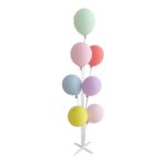 Suport pentru Baloane, Embo, Suport pentru 7 Baloane, pentru ziua de nastere, Nunta, Decor cu baloane, Recuzita, Compatibil cu Baloanele Standard, 80 cm, Alb