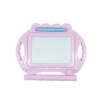 Tabla Magnetica pentru desen Embo, Pix, forma dreptunghi, dimensiuni 23x17 cm, Dezvolta Creativitatea, cu picioare suport, Roz Pal