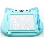 Tablita Magnetica de Scris si Desenat, Embo, Model Pisica, cu Creion, Dimensiuni 23.2x18.5 cm, Suprafata Desen 14.6x10.4 cm, Dezvolta Imaginatia si Creativitatea, Incurajeaza Exersarea Scrisului, Albastru