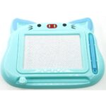 Tablita Magnetica de Scris si Desenat, Embo, Model Pisica, cu Creion, Dimensiuni 23.2x18.5 cm, Suprafata Desen 14.6x10.4 cm, Dezvolta Imaginatia si Creativitatea, Incurajeaza Exersarea Scrisului, Albastru