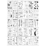 Set 30 Tatuaje Temporare, Embo, pe Baza de Apa, Model 5, Negru