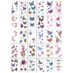 Set 30 Tatuaje Temporare, Embo, pe Baza de Apa, Model 2, Multicolor