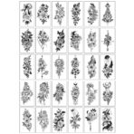 Set 30 Tatuaje Temporare, Embo, pe Baza de Apa, Model 4, Negru