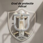 Trotineta Multifunctionala 6 in 1, Embo, Pentru Copii De La 10 Luni Pana La 12 Ani, Cu Maner De Impingere, Reglabil 360, Pliere Usoara, Reglarea Inaltimii, Model Dinozaur, Alb/Bej - imagine 4