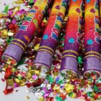 Tub de Confetti, Embo, Clasic, 40x5 cm, Confetii Asortate din Plastic, Eliberare prin Rasucire, Multicolor - imagine 5