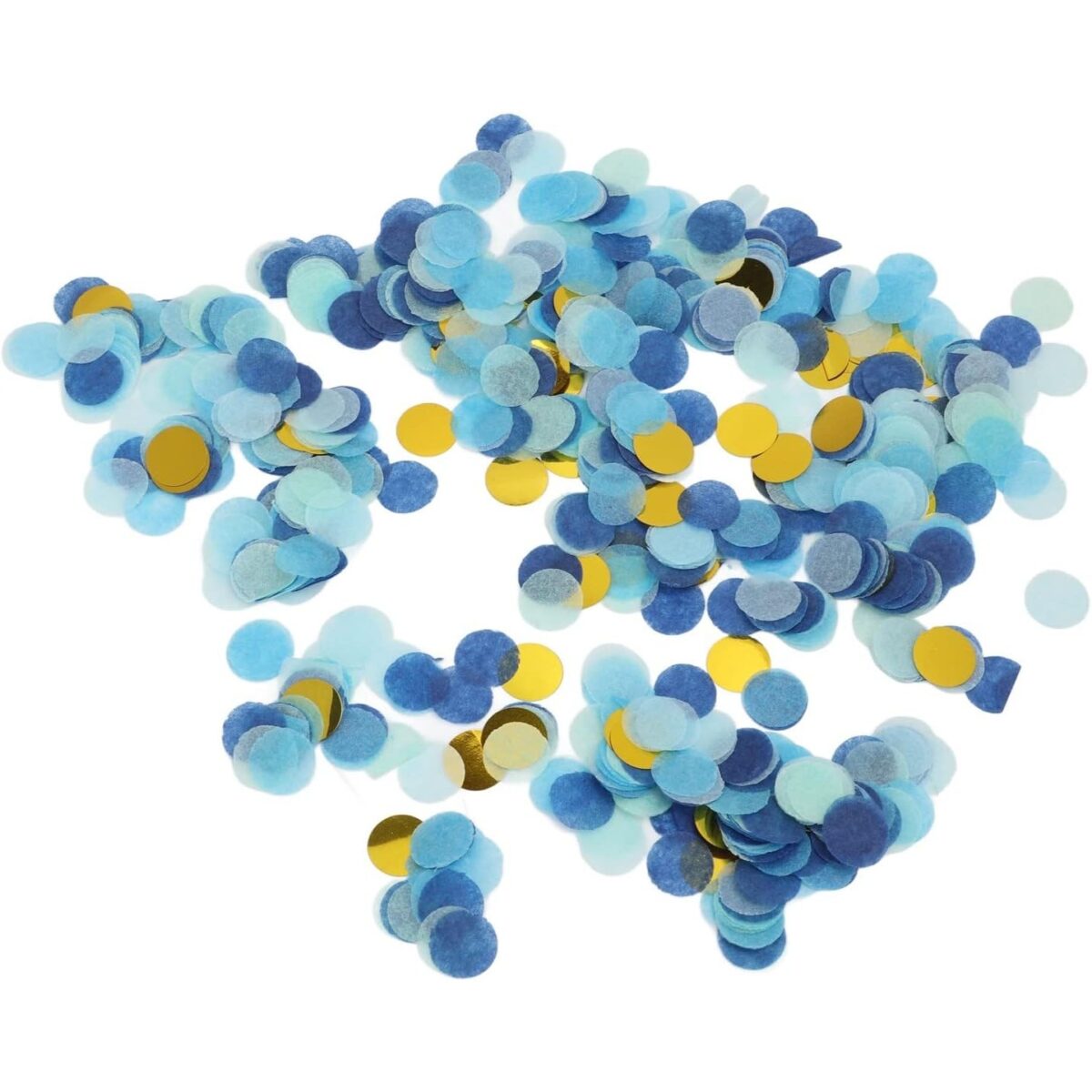 Tun de Confetti, Embo, Best Wishes 11 x 4 cm, Model Buline din Hartie si Folie, Albastru - imagine 2