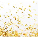 Tun Confetti, Embo, Model Folie Aurie, 40 cm, Ambalaj din Carton, Eliberare prin Rasucire, Auriu - imagine 2