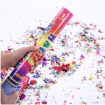 Tub de Confetti, Embo, Clasic, 30x5 cm, Confetii Asortate din Plastic, Eliberare prin Rasucire, Multicolor - imagine 4