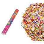 Tub de Confetti, Embo, Clasic, 30x5 cm, Confetii Asortate din Plastic, Eliberare prin Rasucire, Multicolor