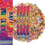 Tub de Confetti, Embo, Clasic, 60x5 cm, Confetii Asortate din Plastic, Eliberare prin Rasucire, Multicolor - imagine 7