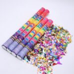 Tub de Confetti, Embo, Clasic, 80x5 cm, Confetii Asortate din Plastic, Eliberare prin Rasucire, Multicolor - imagine 6