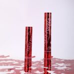 Tub de Confetti, Embo, Party Popper, 30x5 cm, Confetii Lucioase Rezistente la Foc, Eliberare prin Rasucire, Rosu - imagine 4