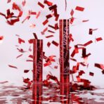 Tub de Confetti, Embo, Party Popper, 30x5 cm, Confetii Lucioase Rezistente la Foc, Eliberare prin Rasucire, Rosu - imagine 5