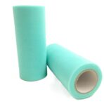 Tul Decorativ, Embo, 15 cm Latime, 22 cm Lungime, din Poliester, Albastru