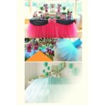 Tul Decorativ, Embo, 15 cm Latime, 22 cm Lungime, din Poliester, Roz - imagine 6