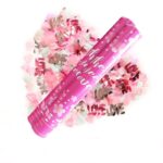 Tun Confetti, Embo, Confetti Inimioare si Mesaj Love, 40 x 5 cm, Roz Alb