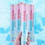 Tun Confetti, Embo, Model Gender Reveal, Confetti Cannons, 40 cm, Ambalaj din Carton, Eliberare prin Rasucire, Albastru - imagine 4