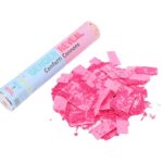 Tun Confetti, Embo, Model Gender Reveal, Confetti Cannons, 40 cm, Ambalaj din Carton, Eliberare prin Rasucire, Roz