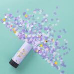 Tun de Confetti, Embo, Best Wishes 11 x 4 cm, Model Buline din Hartie si Folie, Mov - imagine 2