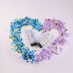 Tun de Confetti, Embo, Best Wishes 11 x 4 cm, Model Buline din Hartie si Folie, Mov - imagine 4