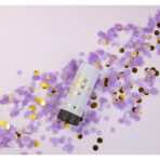 Tun de Confetti, Embo, Best Wishes 11 x 4 cm, Model Buline din Hartie si Folie, Mov