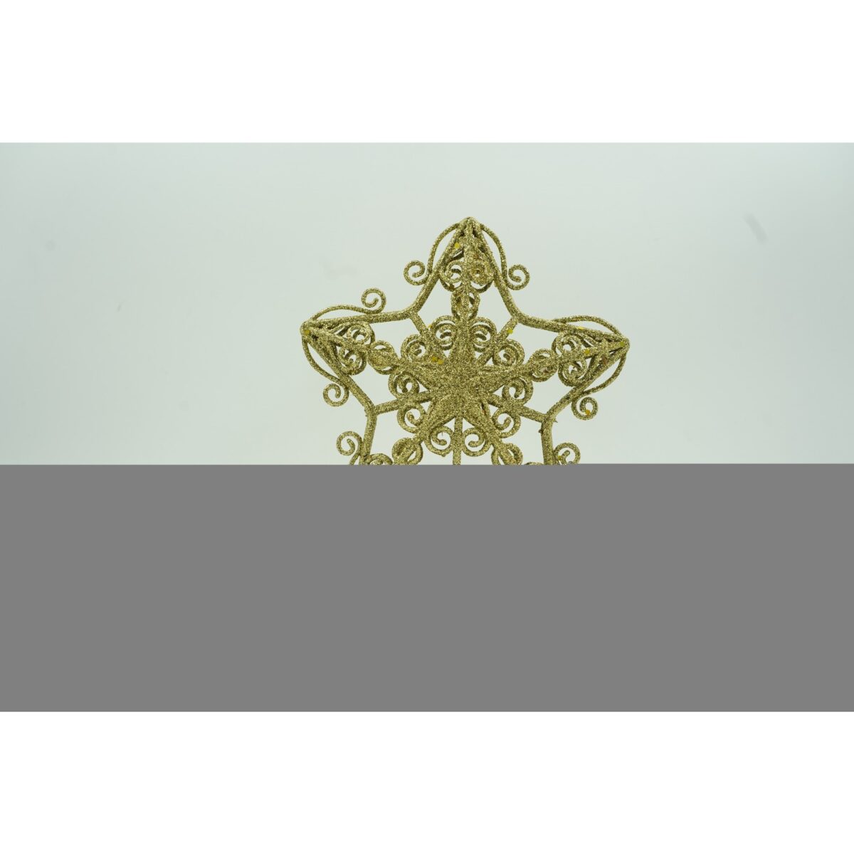 Varf decorativ de brad, Auriu, in forma de Stea, design forjat, din Plastic/Metal, 14.5 cm x 20 cm, Interior/Exterior, Embo - imagine 4