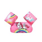 Vesta de salvare pentru copii cu aripioare de inot, Embo, Roz, Model unicorn