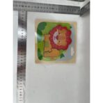 Puzzle Montessori din Lemn pentru Copii, Embo, 3D, 0-3 Ani, Model Leu, Educativ, Intuitiv, Creativ, 3 Piese, 15x15x0.5 cm, Multicolor - imagine 2