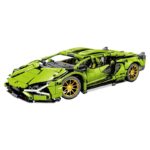 Joc de Construit, Embo, Model Lamborghini, 1280 Piese, +6 Ani, Verde
