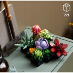 Set de Constructie Ghivece de Flori Suculente, Embo, Ornament Creativ, 771 de Piese, Multiple Variante de Asamblare, Multicolor - imagine 3