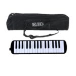 Muzicuta Melodica 32 Clape, Embo, din ABS, pentru Incepatori, 45 x 13 x 7 cm, Include Husa si Suflator, Negru