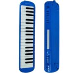 Muzicuta Melodica 32 Clape, Embo, din ABS, pentru Incepatori, 45 x 13 x 7 cm, Include Husa si Suflator, Albastru - imagine 3