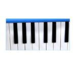 Muzicuta Melodica 32 Clape, Embo, din ABS, pentru Incepatori, 45 x 13 x 7 cm, Include Husa si Suflator, Albastru - imagine 6