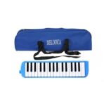 Muzicuta Melodica 32 Clape, Embo, din ABS, pentru Incepatori, 45 x 13 x 7 cm, Include Husa si Suflator, Albastru