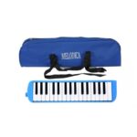 Muzicuta Melodica 32 Clape, Embo, din ABS, pentru Incepatori, 45 x 13 x 7 cm, Include Husa si Suflator, Albastru