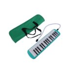 Muzicuta Melodica 32 Clape, Embo, din ABS, pentru Incepatori, 45 x 13 x 7 cm, Include Husa si Suflator, Verde - imagine 3