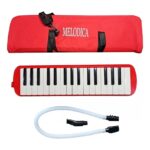 Muzicuta Melodica 32 Clape, Embo, din ABS, pentru Incepatori, 45 x 13 x 7 cm, Include Husa si Suflator, Rosu
