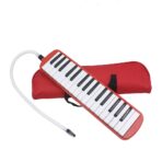 Muzicuta Melodica 32 Clape, Embo, din ABS, pentru Incepatori, 45 x 13 x 7 cm, Include Husa si Suflator, Rosu - imagine 2