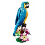 Set de Constructie Papagal Exotic, Embo, 22x11x12cm, Ornament Creativ cu Flori, 360 de Piese, Multicolor - imagine 2