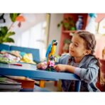 Set de Constructie Papagal Exotic, Embo, 22x11x12cm, Ornament Creativ cu Flori, 360 de Piese, Multicolor - imagine 3