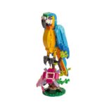 Set de Constructie Papagal Exotic, Embo, 22x11x12cm, Ornament Creativ cu Flori, 360 de Piese, Multicolor